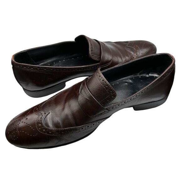 Studio Empoli Mens Loafers Size 9 Brown Leather Dress Shoes Handmade in Italy main image 5